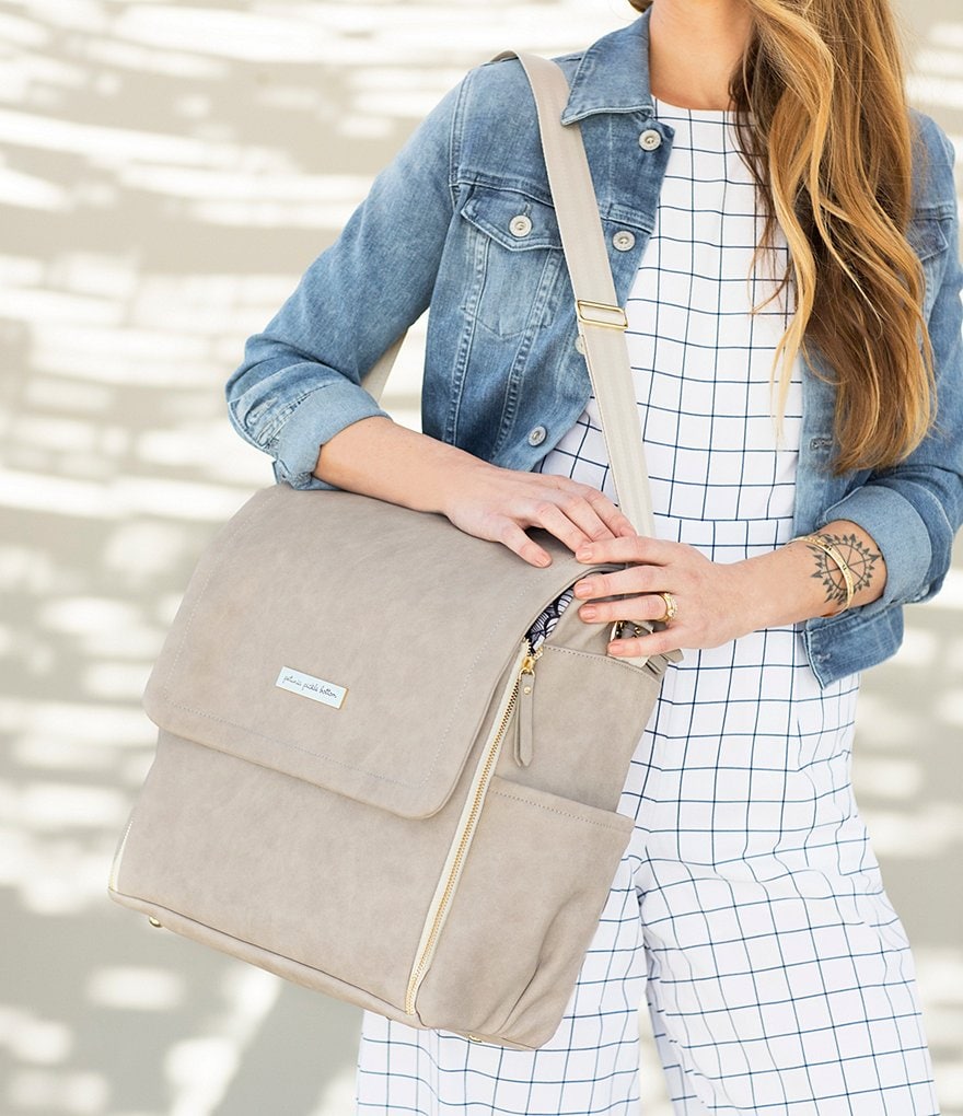 Petunia Pickle Bottom Matte Leatherette Boxy Backpack Diaper Bag