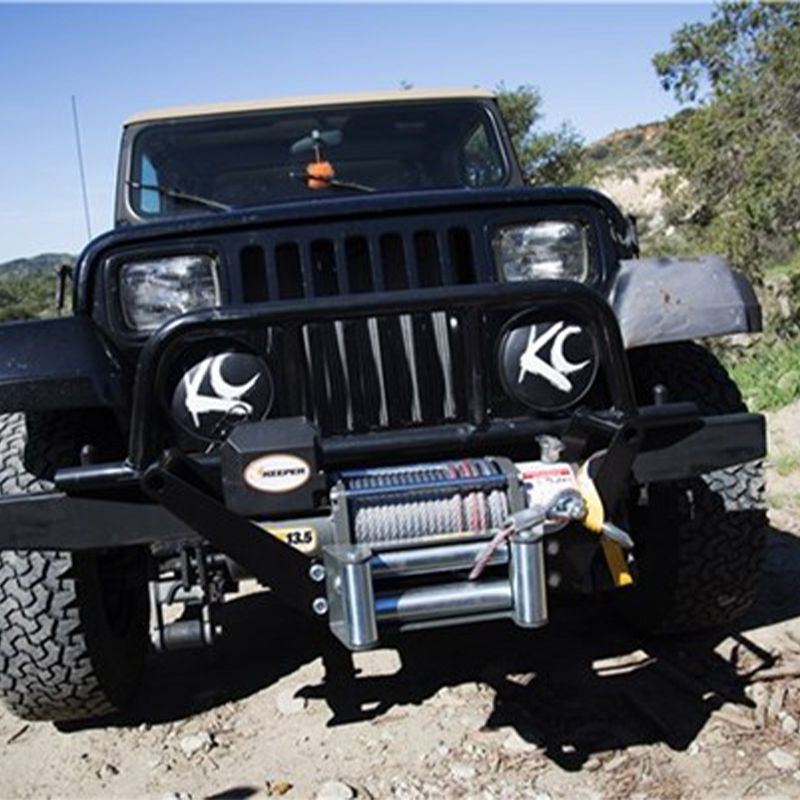 Keeper KW13122 Extreme Series 12 Volt 13500 Pound Capacity Electric Winch for Mid to Full Size Vehicles with 92 Foot Galvanized Wire Rope Cable, Black