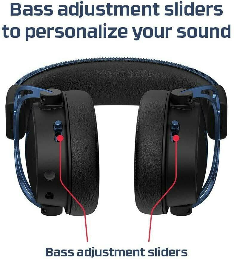 HyperX Cloud Alpha S - PC Gaming Headset, 7.1 Surround Sound, Adjustable Bass, Dual Chamber Drivers, Breathable Leatherette, Memory Foam, & Noise Cancelling Mic