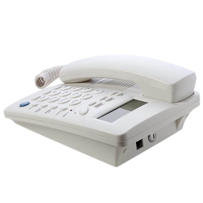 Y043 Corded Desk Telephone with Speaker (Off-White)