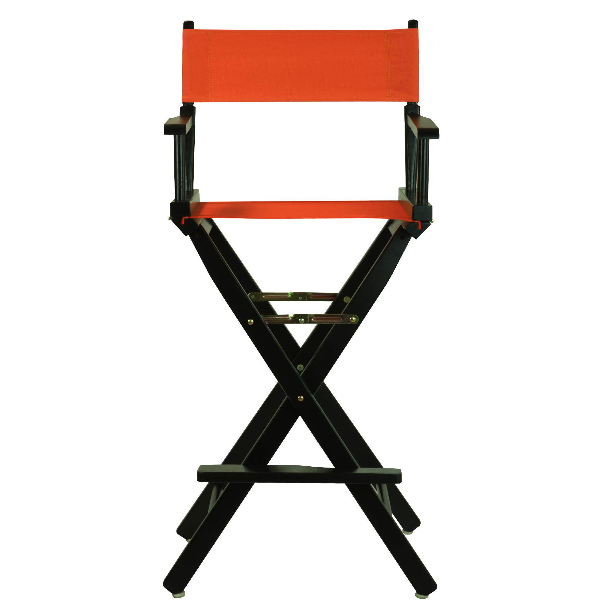 Casual Home 230-02-021-19 30 in. Directors Chair Black Frame with Orange Canvas
