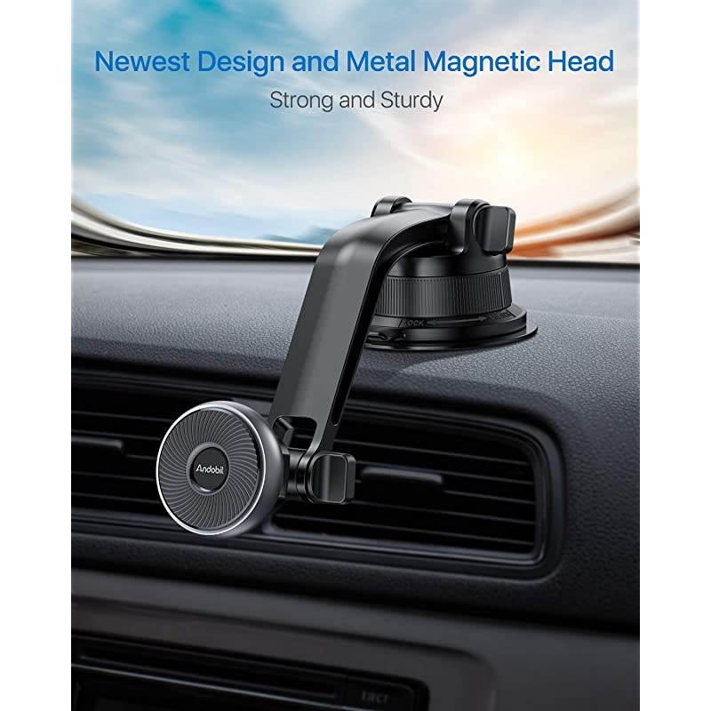 Magnetic Phone Car Mount Strong Magnet Super Stable Ultimate Dashboard Windshield Phone Car Holder Compatible with iPhone 12 12 Pro max 11 SE Xs X 8 7 6 Plus Galaxy S20 Note20 and More