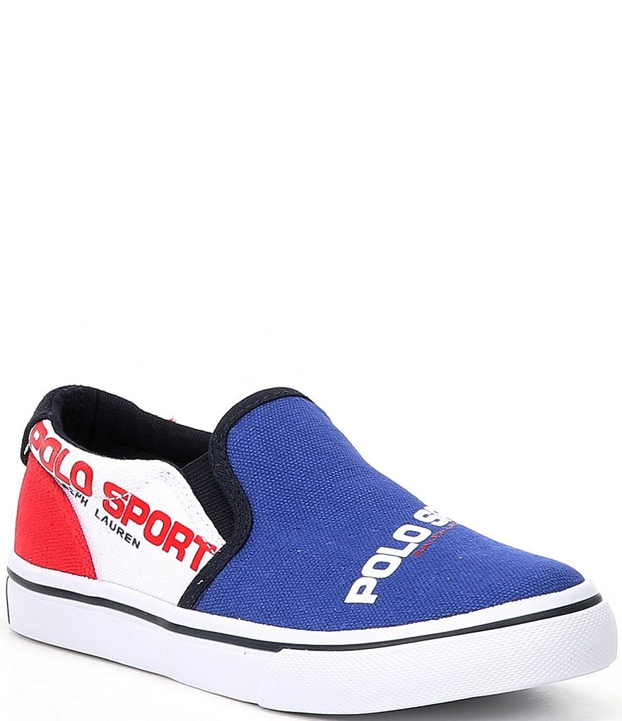 Polo Ralph Lauren Boys' Thompson Canvas Slip On Sneakers (Youth)