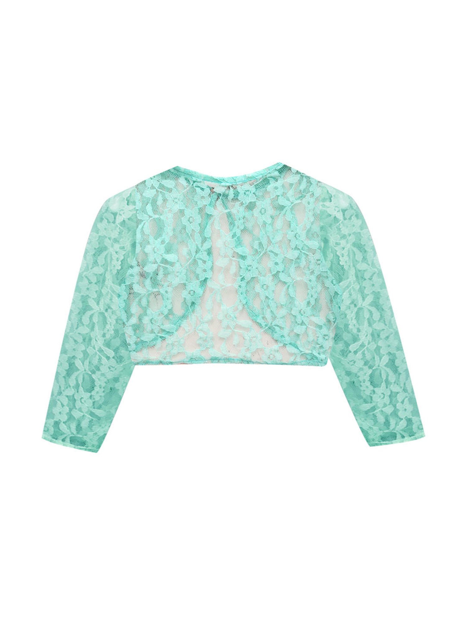 A.T.U.N. Mint Blue Lace Full Sleeves Shrug