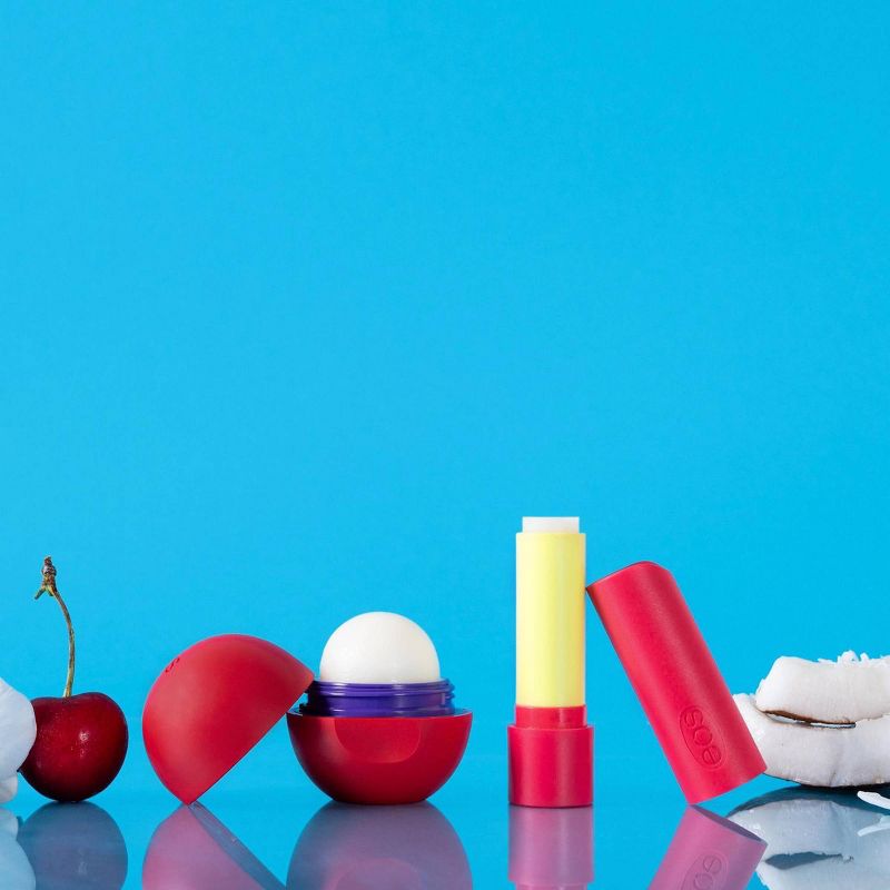 eos Super Soft Shea Stick and Sphere Combo Lip Balm - Coconut Milk and Cherry Vanilla - 0.39oz