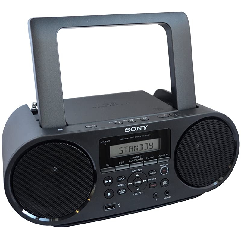 Sony Bluetooth NFC Near Field Communications MP3 CDCDRRW Portable MEGA BASS Stereo Boombox with Digital Radio AMFM Tuner USB Playback + Auxiliary Cable  Gentle Cleaning Cloth