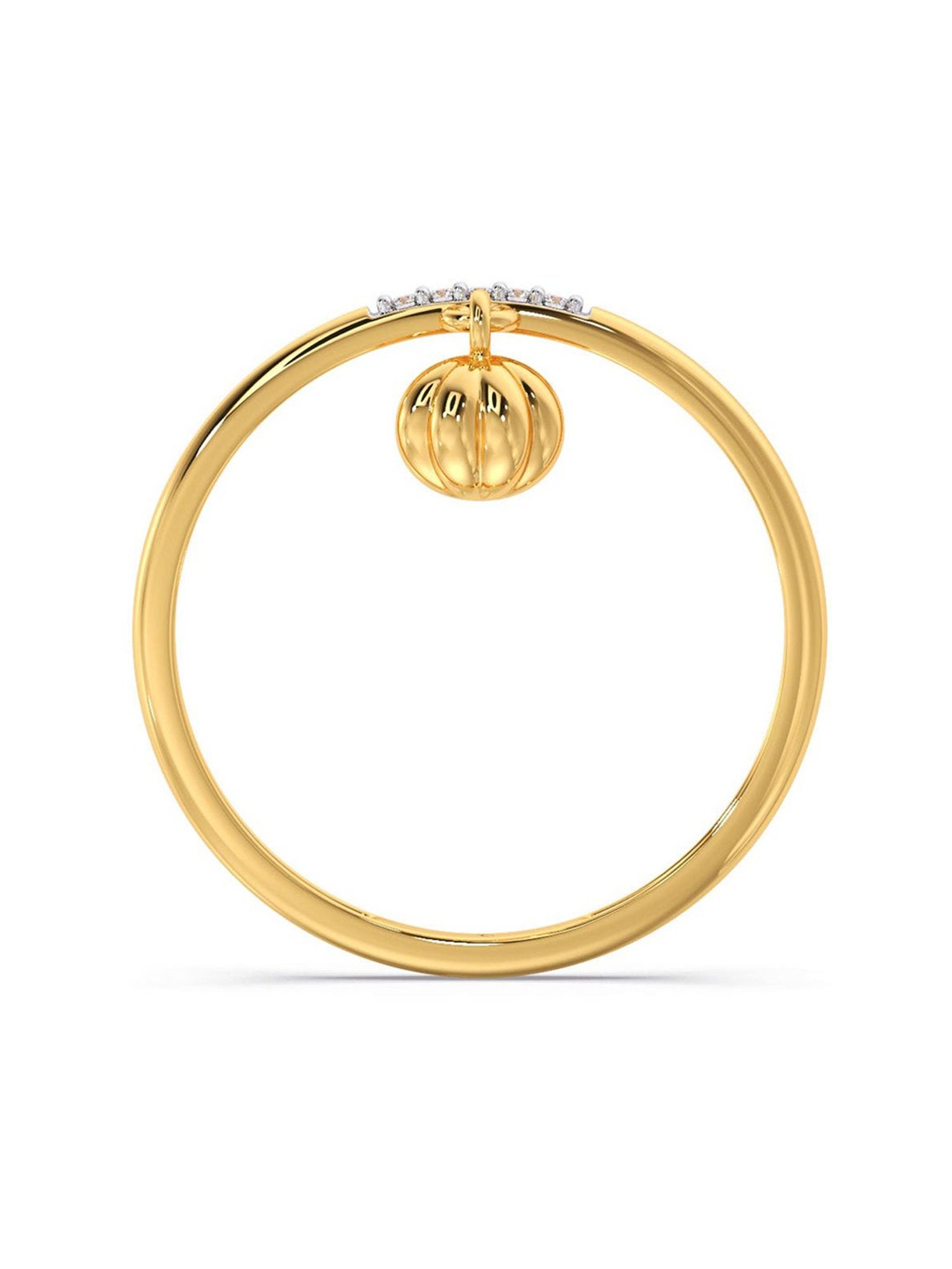 Candere by Kalyan Jewellers BIS Hallmark 14k Yellow Gold & Certified Diamond Ring