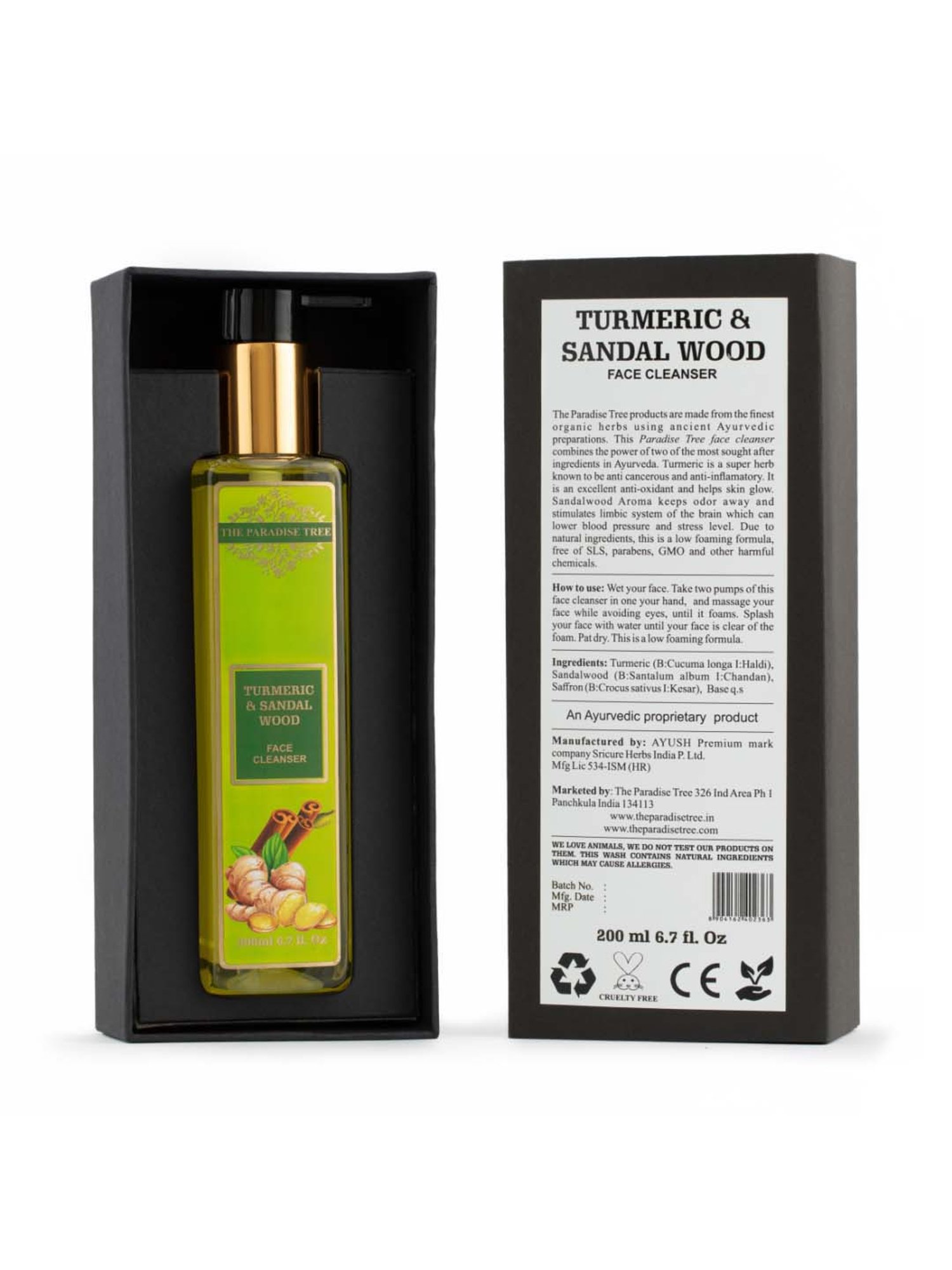 The Paradise Tree's Turmeric & Sandalwood Face Cleanser - 200 ml