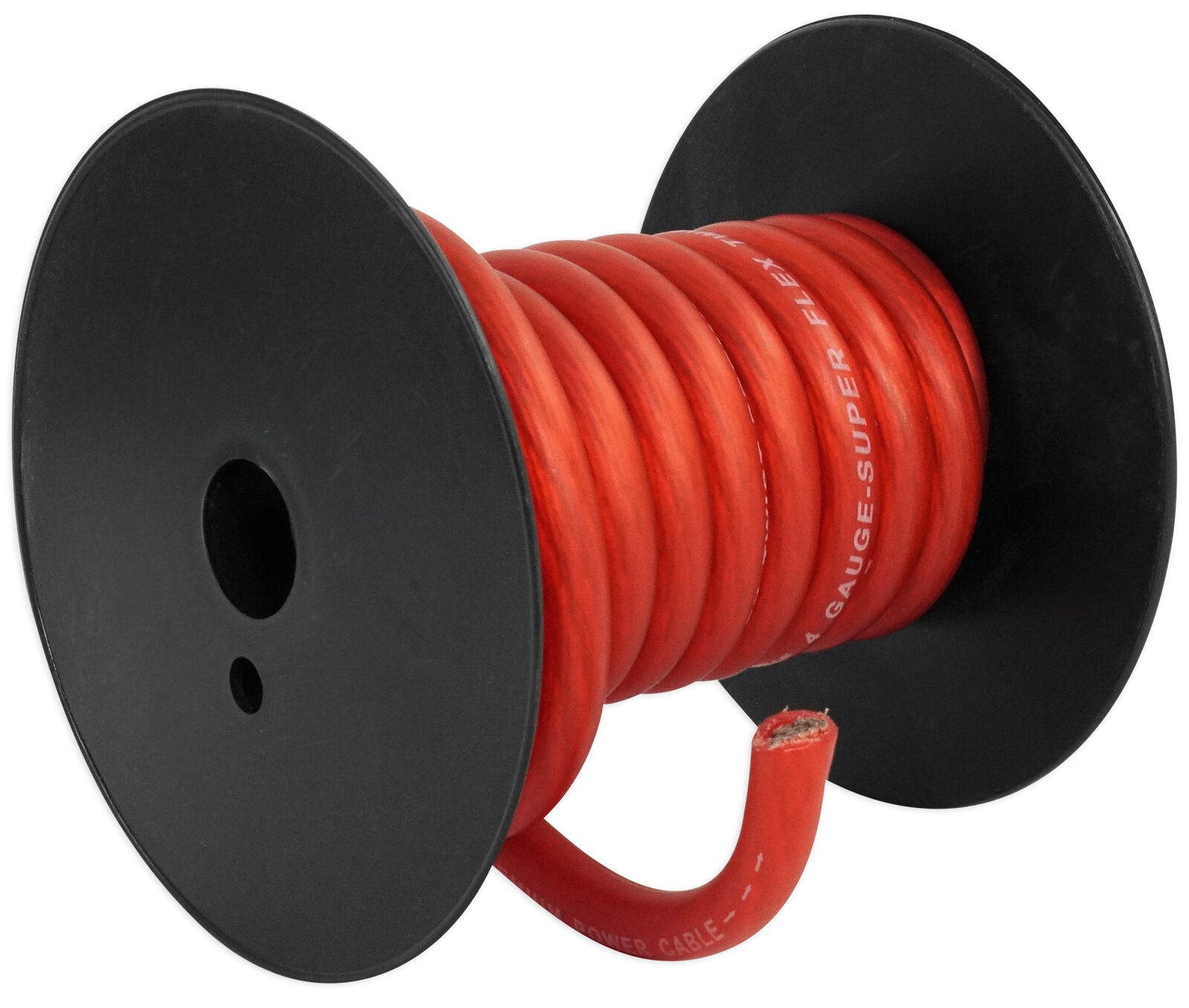 R4G12R Red 4 AWG Gauge 12 ft Car Amp Power Wire Cool Cable Technology