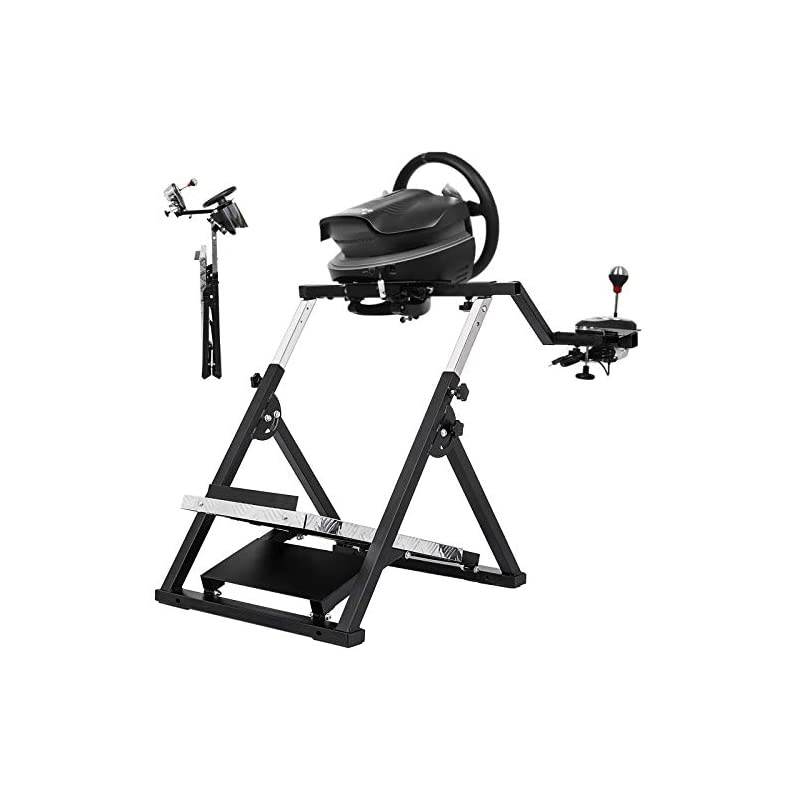 G920 Racing Steering Wheel Stand Shifter Mount fit for Logitech G27/G25, G29 Gaming Wheel Stand fit for Thrustmaster，Wheel Pedals NOT Included Racing Wheel Stand