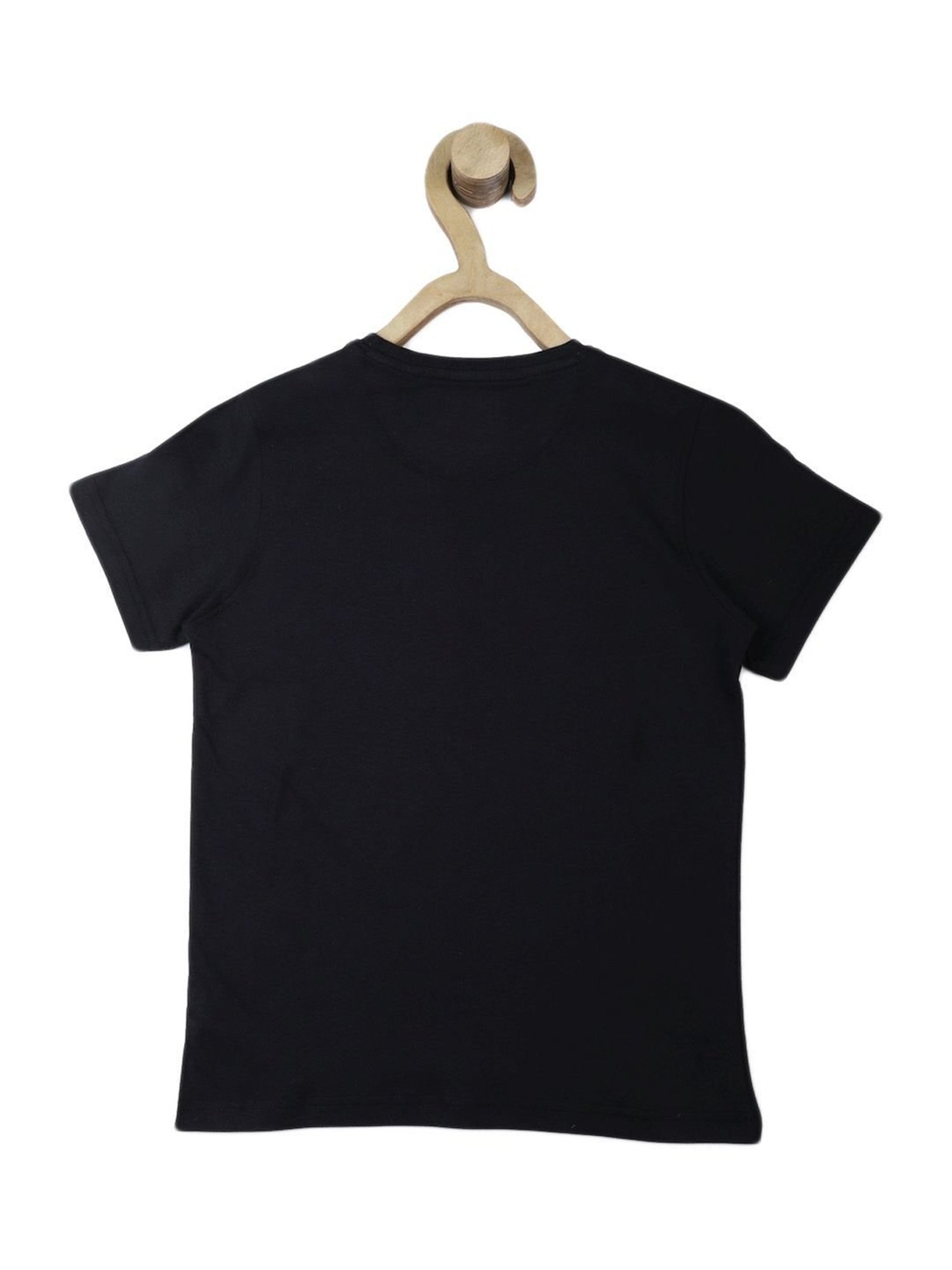 Allen Solly Junior Boys Black Cotton Graphic T-Shirt
