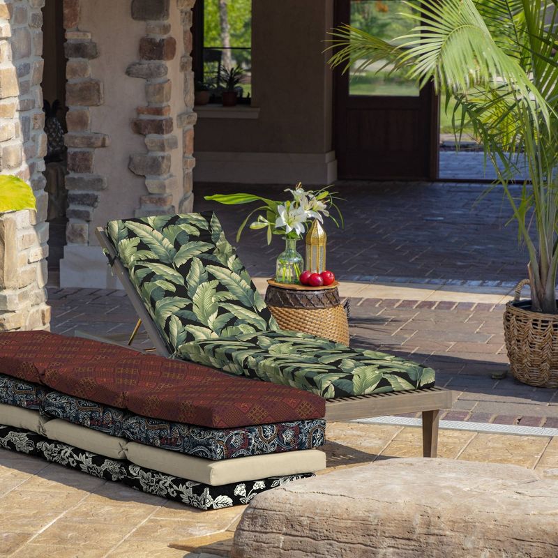 Cebu Cartridge Outdoor Chaise Cushion Onyx - Arden Selections