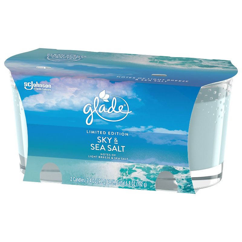 Glade Sky  Sea Salt Twin Candle - 2pk/6.8oz
