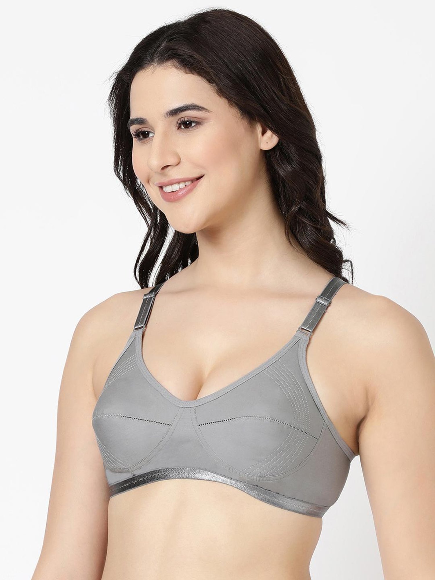 BLOSSOM Grey Medium Coverage Shaper Bra