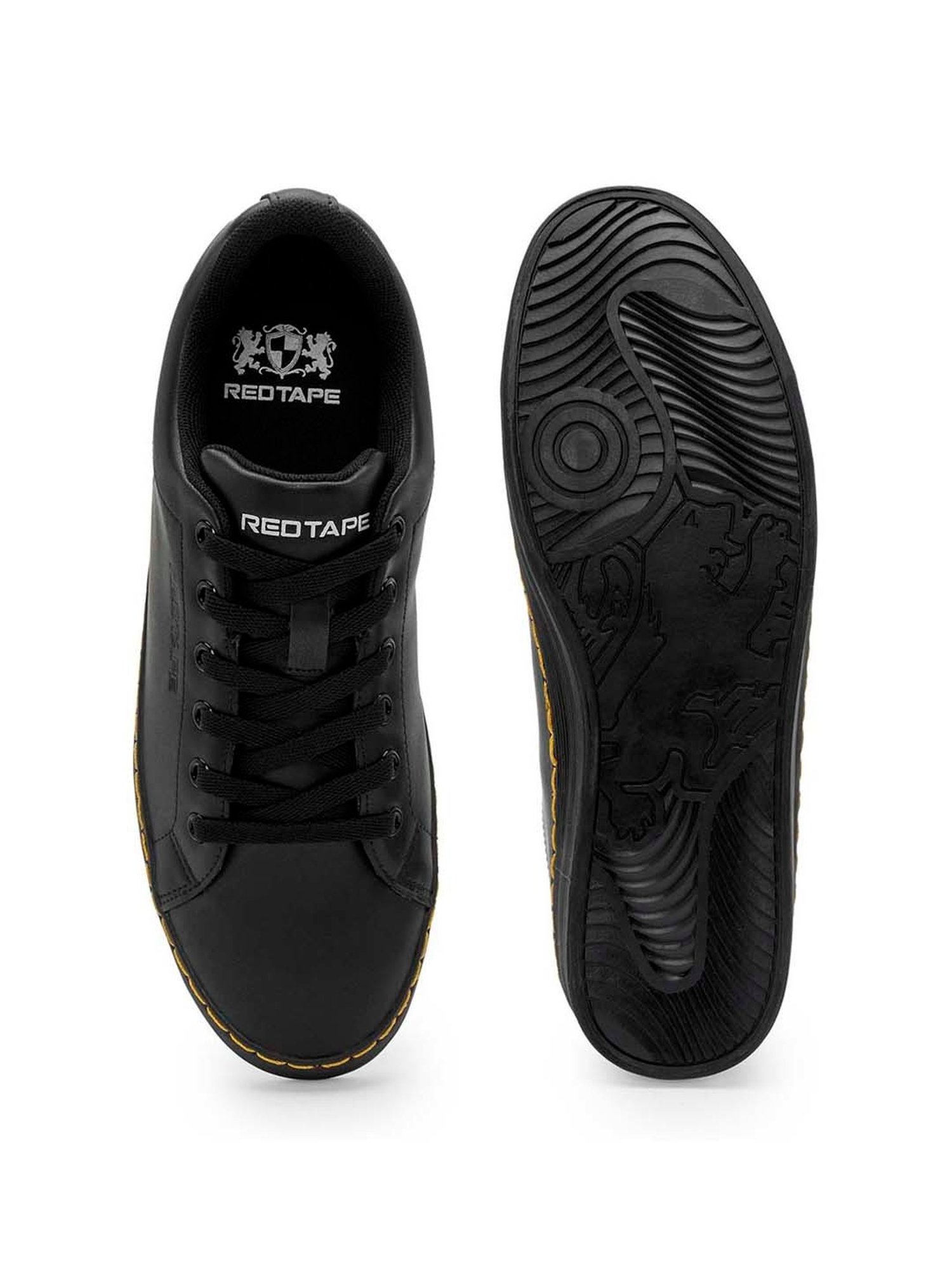 Red Tape Men's Black Casual Sneakers