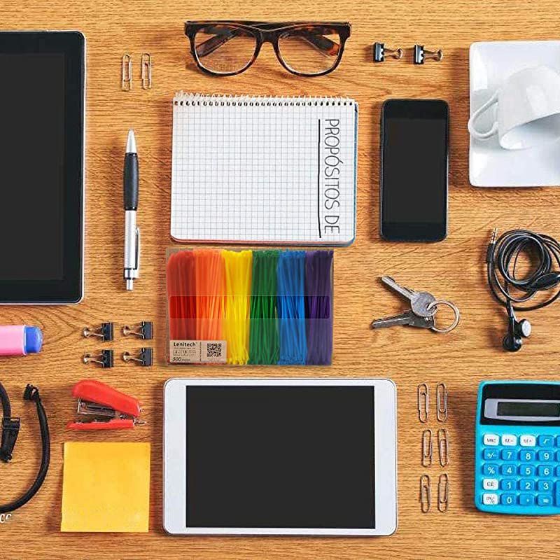 4 Inch 300 Pcs MultiPurpose Cable Ties Assorted Colored