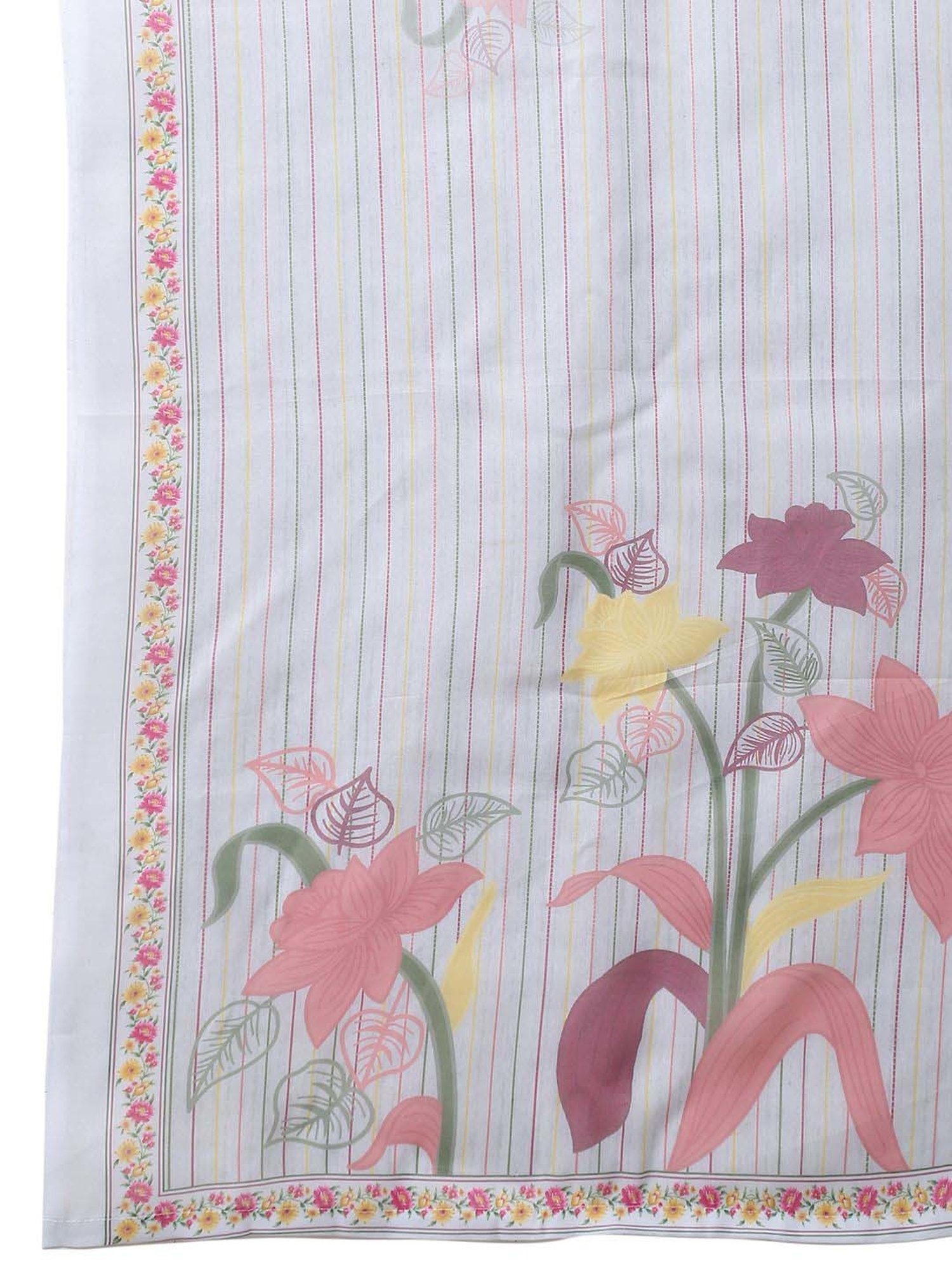 Stylee LIFESTYLE Off-White Cotton Printed Unstitched Dress Material