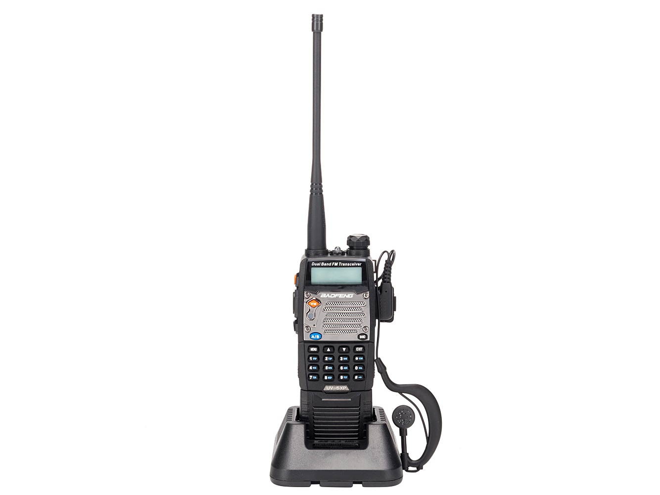 BAOFENG UV-5XP 7.4v 3000mAh 8W Dual-band Walkie Talkie Earphone Black