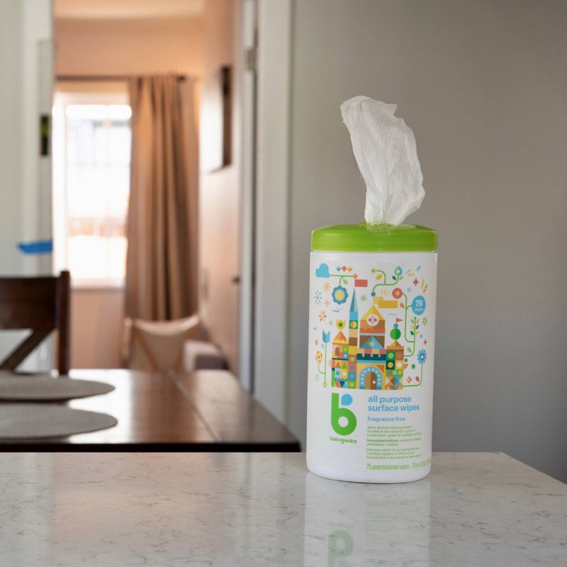 Babyganics All Purpose Surface Wipes - 75ct
