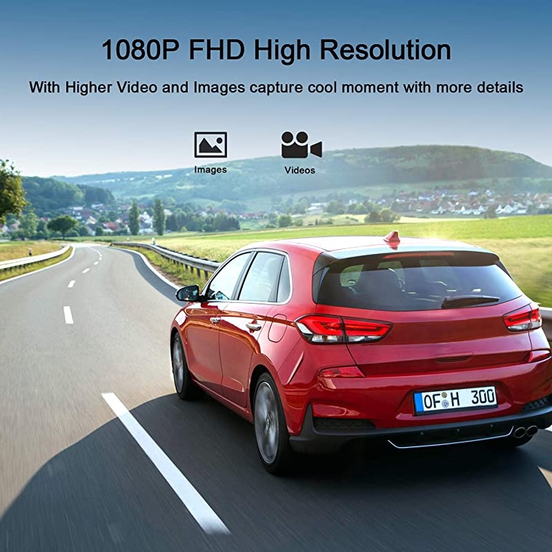 Cam 2021 New Model 1080P FHD DVR Car Driving Recorder 3 Inch LCD Screen 170&deg; Wide Angle GSensor Parking Monitor Loop Recording WDR with Night Vision Motion Detection