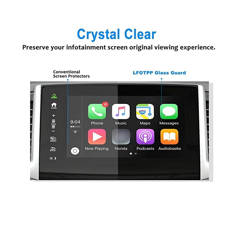 Car Navigation Screen Protector for Pilot 8-Inch 2016-2018,Tempered Glass 9H Hardness Audio Infotainment Display Center Touch Protective Film Scratch-Resistant
