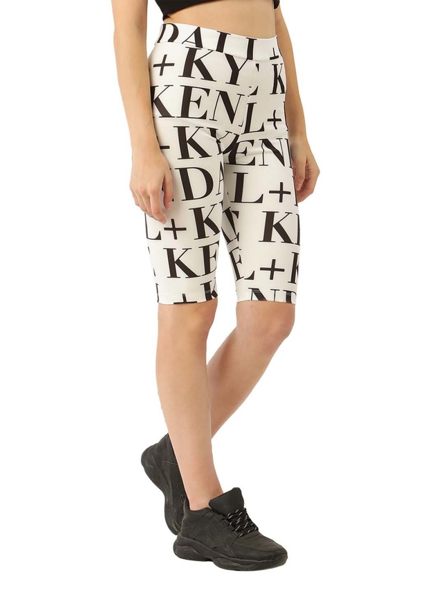 KENDALL + KYLIE White High Rise Sports Shorts