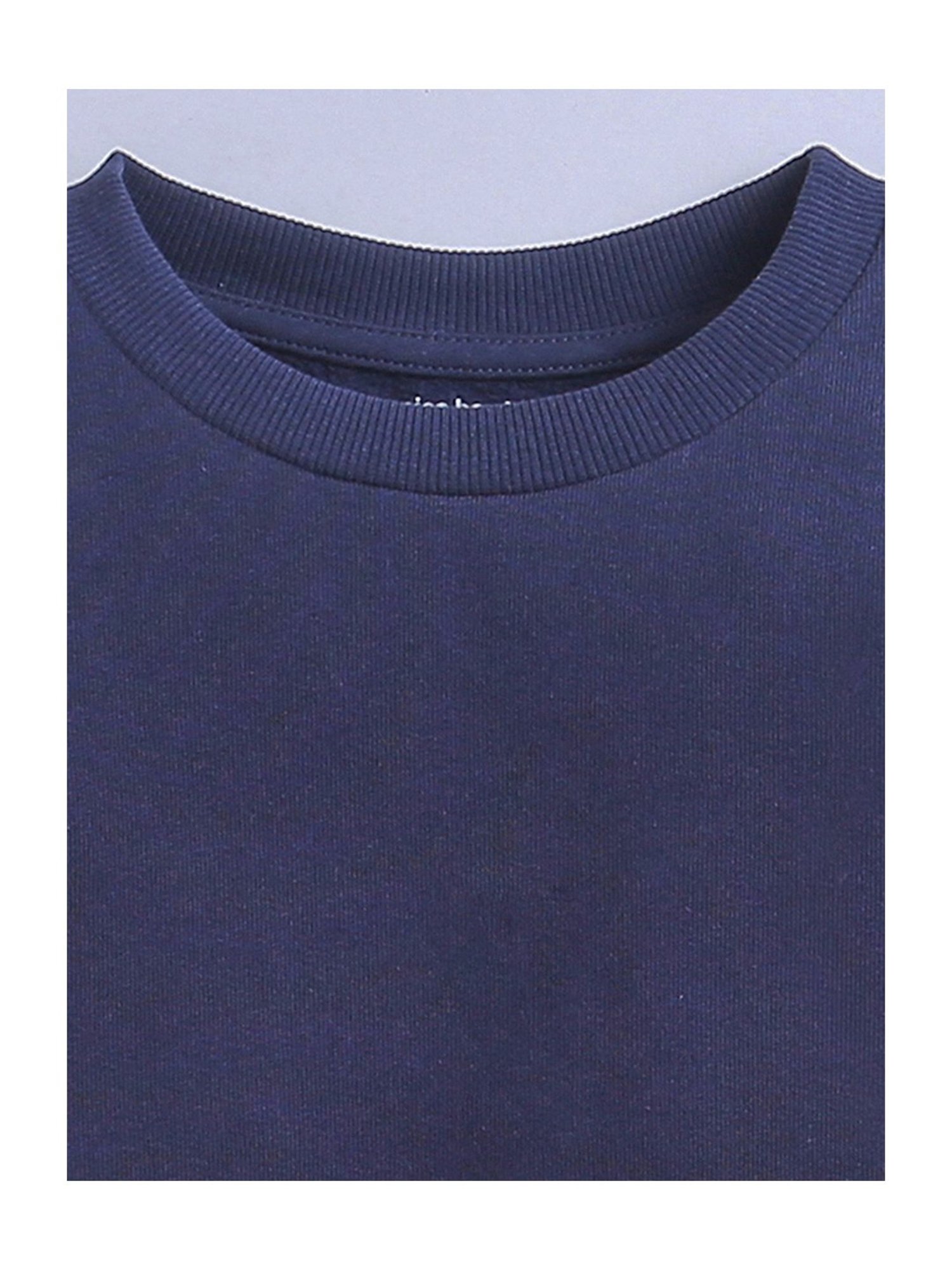 Nino Bambino Kids Navy Solid Full Sleeves Sweatshirt