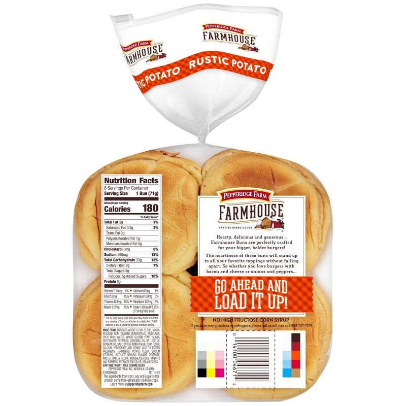 Pepperidge Farm Farmhouse Rustive Potato Hamburger Buns - 20oz/8ct