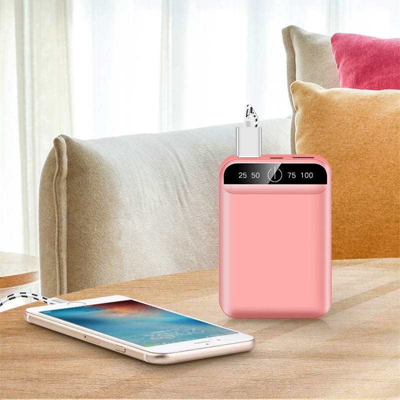 6,000mAh Power Bank Dual USB Output Portable Charger Powerbank Mini Charging Power Bank Travel External Mobile Battery Pack