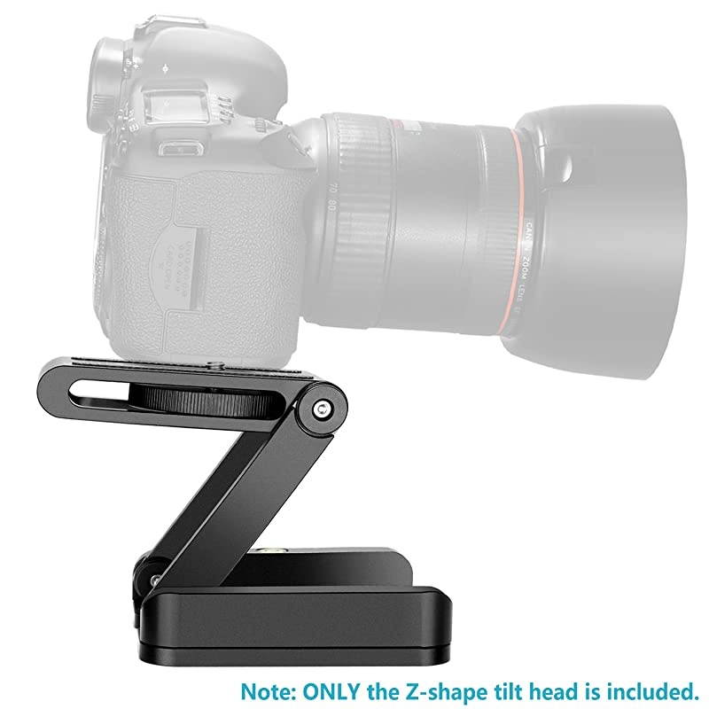 Z Flex Tilt Ball Head with Quick Shoe QR Plate Bracket for Camera Aluminium Alloy with Bubble Level for Canon Nikon Sony Camcorder Tripod Guide Slide