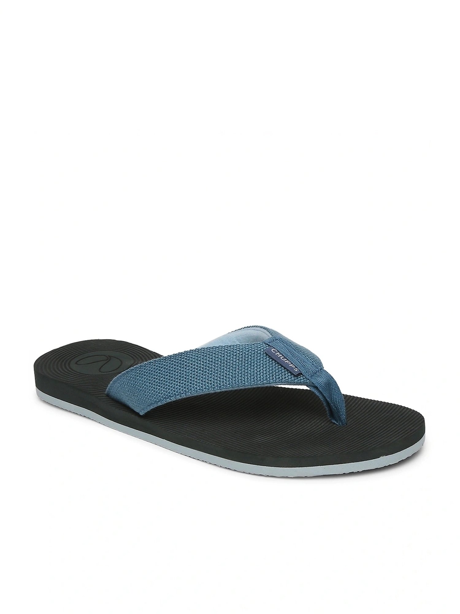 Chupps Men's Wyld Solid URO Blue Flip Flops