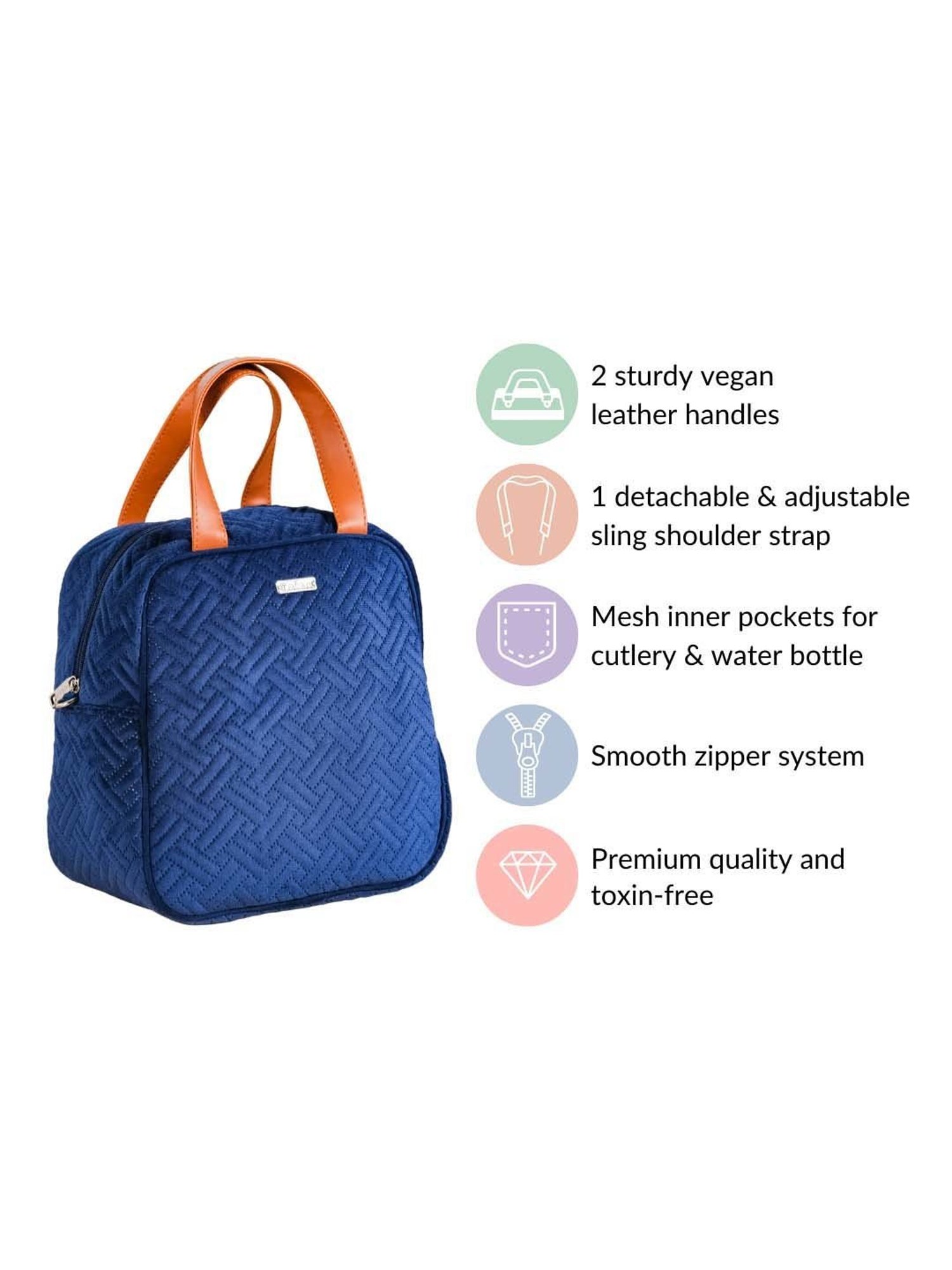 Nestasia Thermal Insulated Lunch Bag Blue 10l