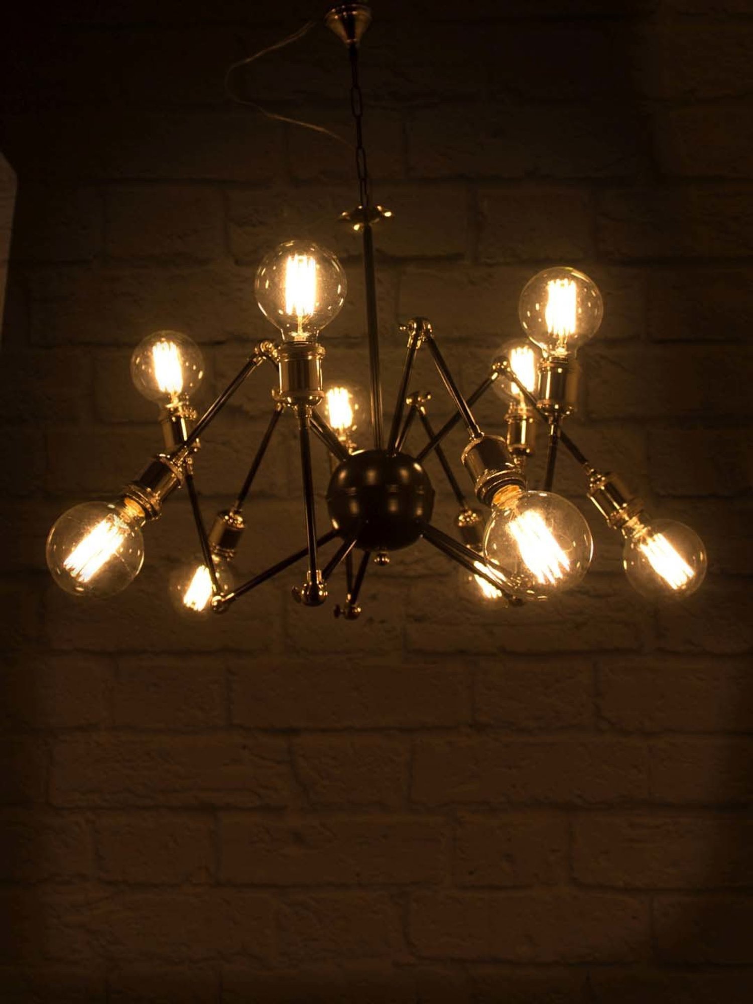 Fos Lighting 'Solar' Silver & Transparent Steel Chandelier - Set of 1