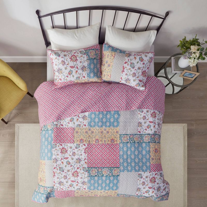 Full/Queen Laos Lily Coverlet Gray - Vera Bradley