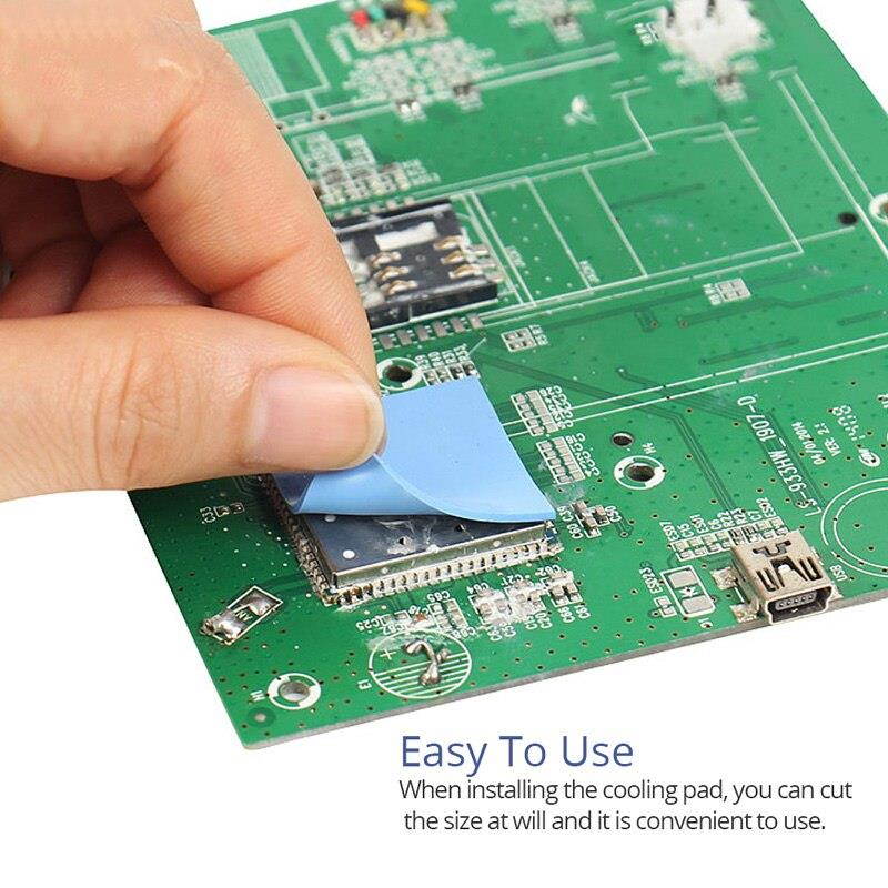 10PCS New 100mm*100mm*2mm CPU Heatsink Cooling Conductive Silicone Pad Thermal Pad high quality