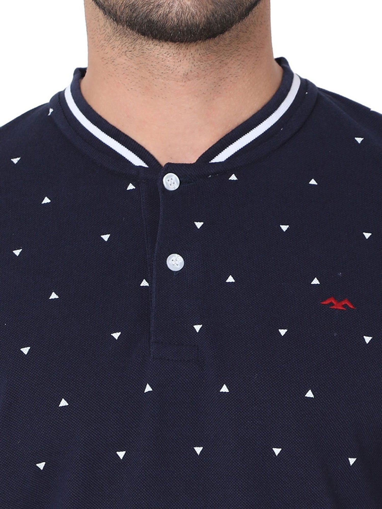 Mufti Navy Printed T-Shirt