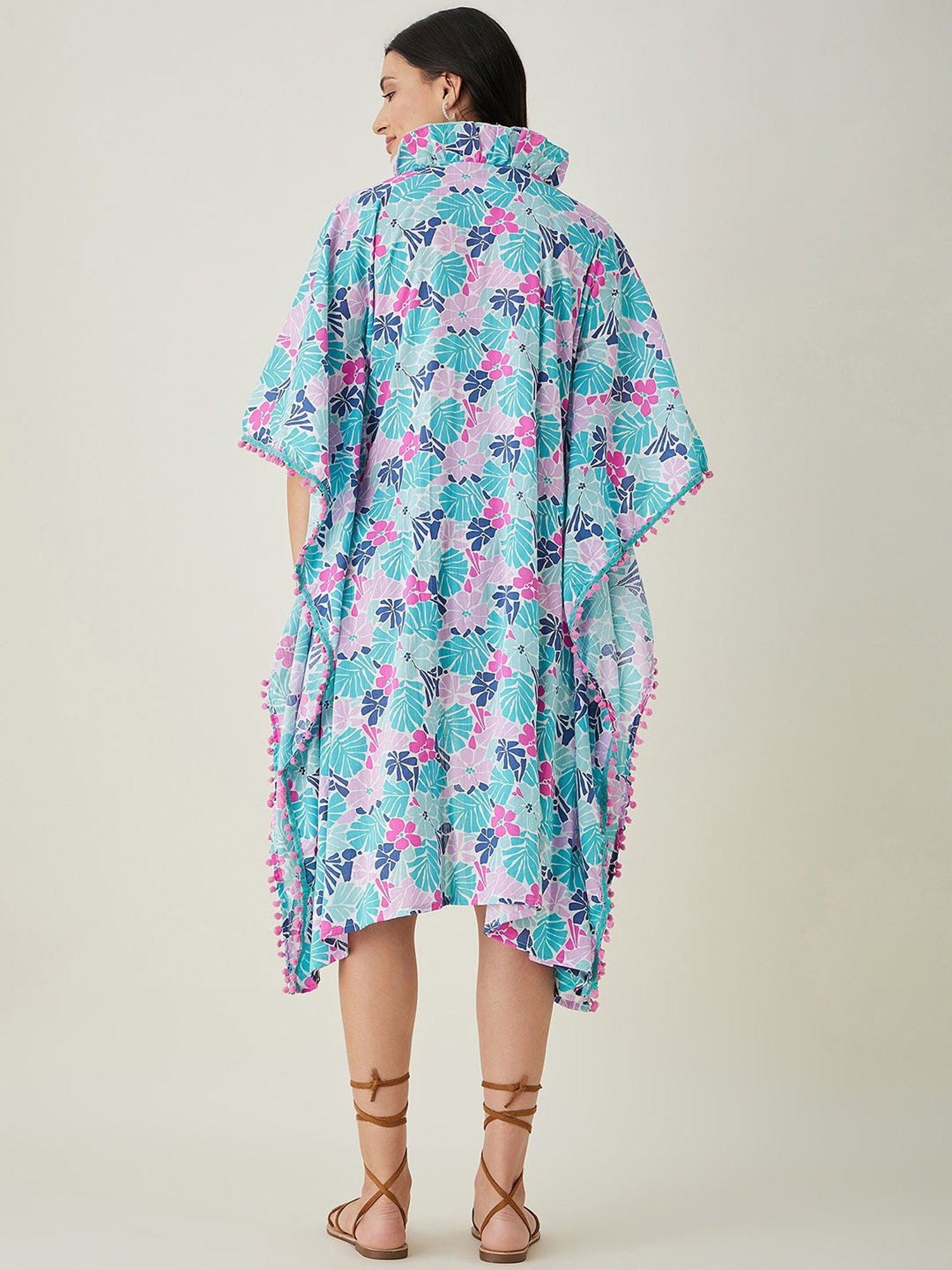 The Kaftan Company Multicolor Tie - Dye Cover Up