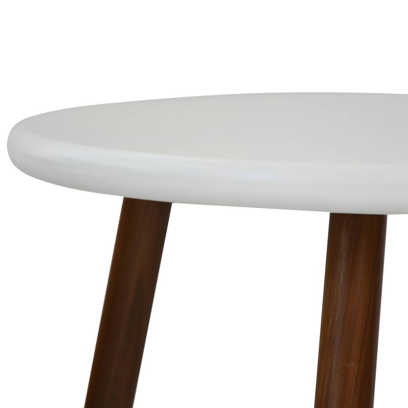 23.5" Peewee Round Kids' Table Walnut/White - Nico & Yeye