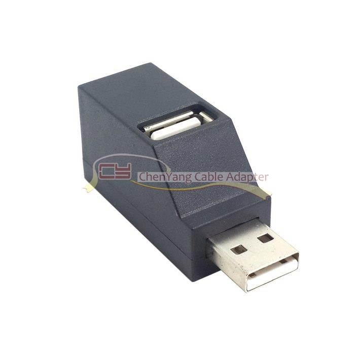 Black Vertical Type USB 2.0 3 Ports Hub Bus power For Laptop Macbook Notebook PC