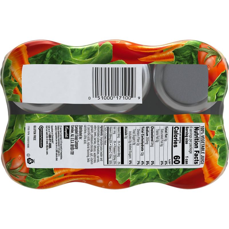 V8 Original Low Sodium 100% Vegetable Juice - 6pk/11.5 fl oz Cans