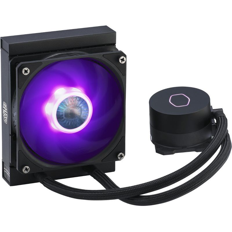 Cooler Master MasterLiquid ML120L V2 RGB Cooling Fan/Radiator/Water Block - 1 x 120 mm - 1 x 62 CFM - 27 dB(A) Noise - Liquid Cooler Cooler