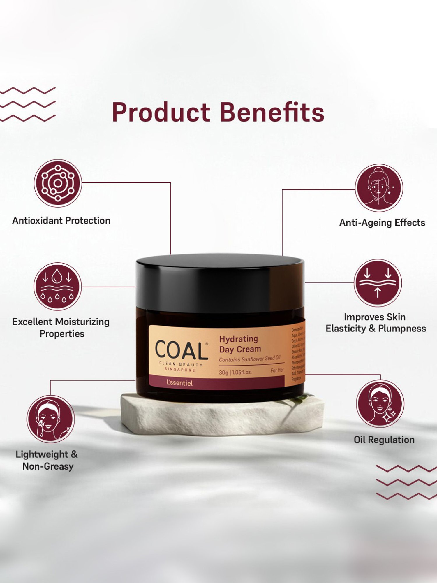 COAL Clean Beauty Hydrating Day Cream - 30 gm
