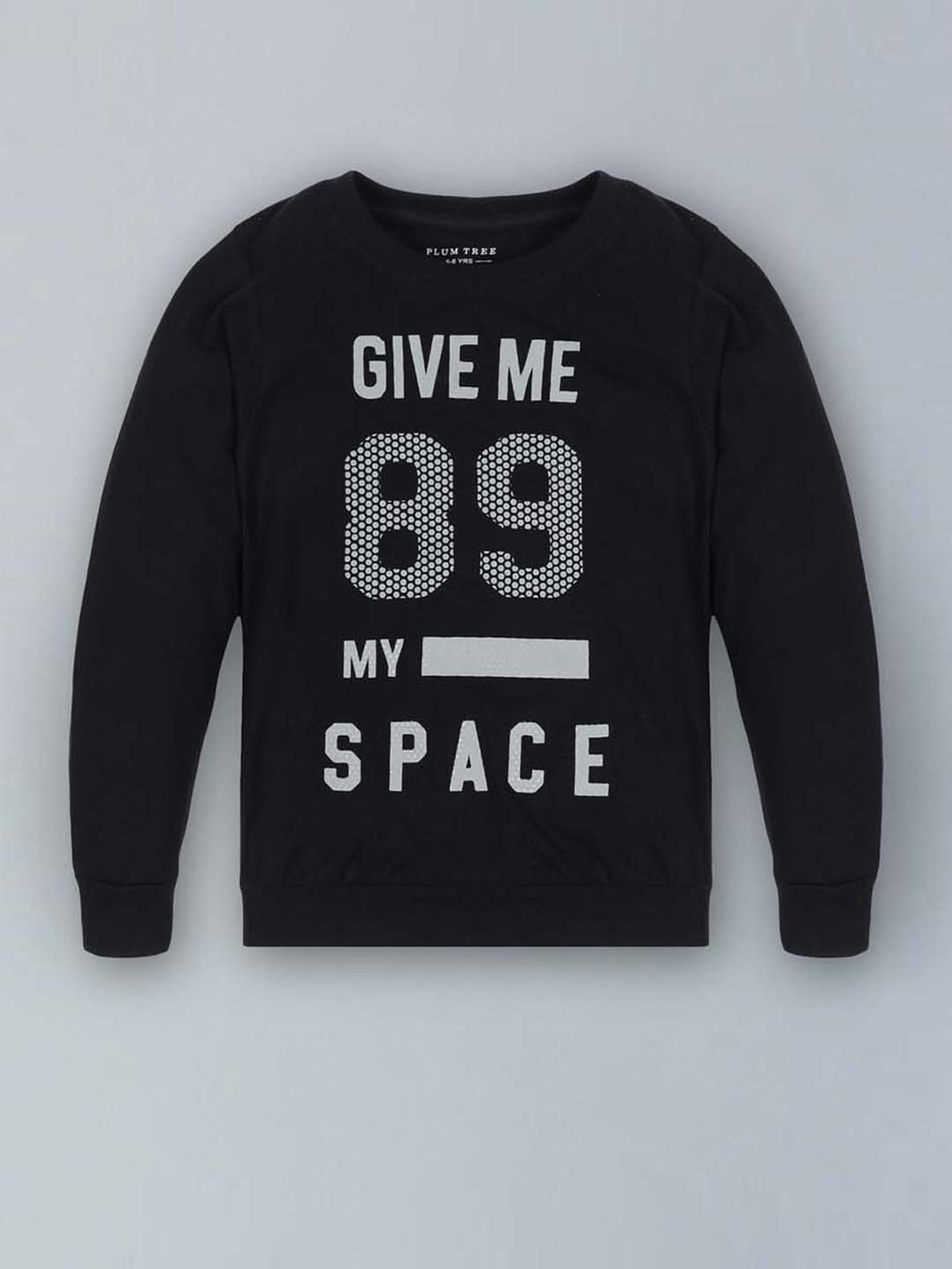 Plum Tree Kids Black Cotton Printed Full Sleeves T-Shirt Set