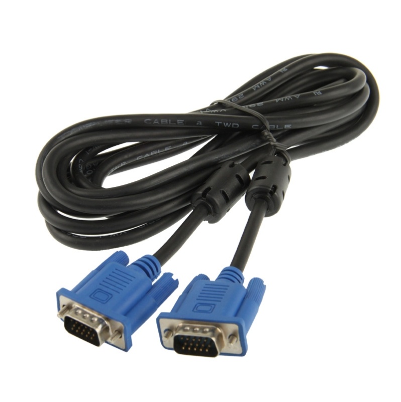 High Quality VGA 15Pin Male to VGA 15Pin Male Cable for LCD Monitor / Projector