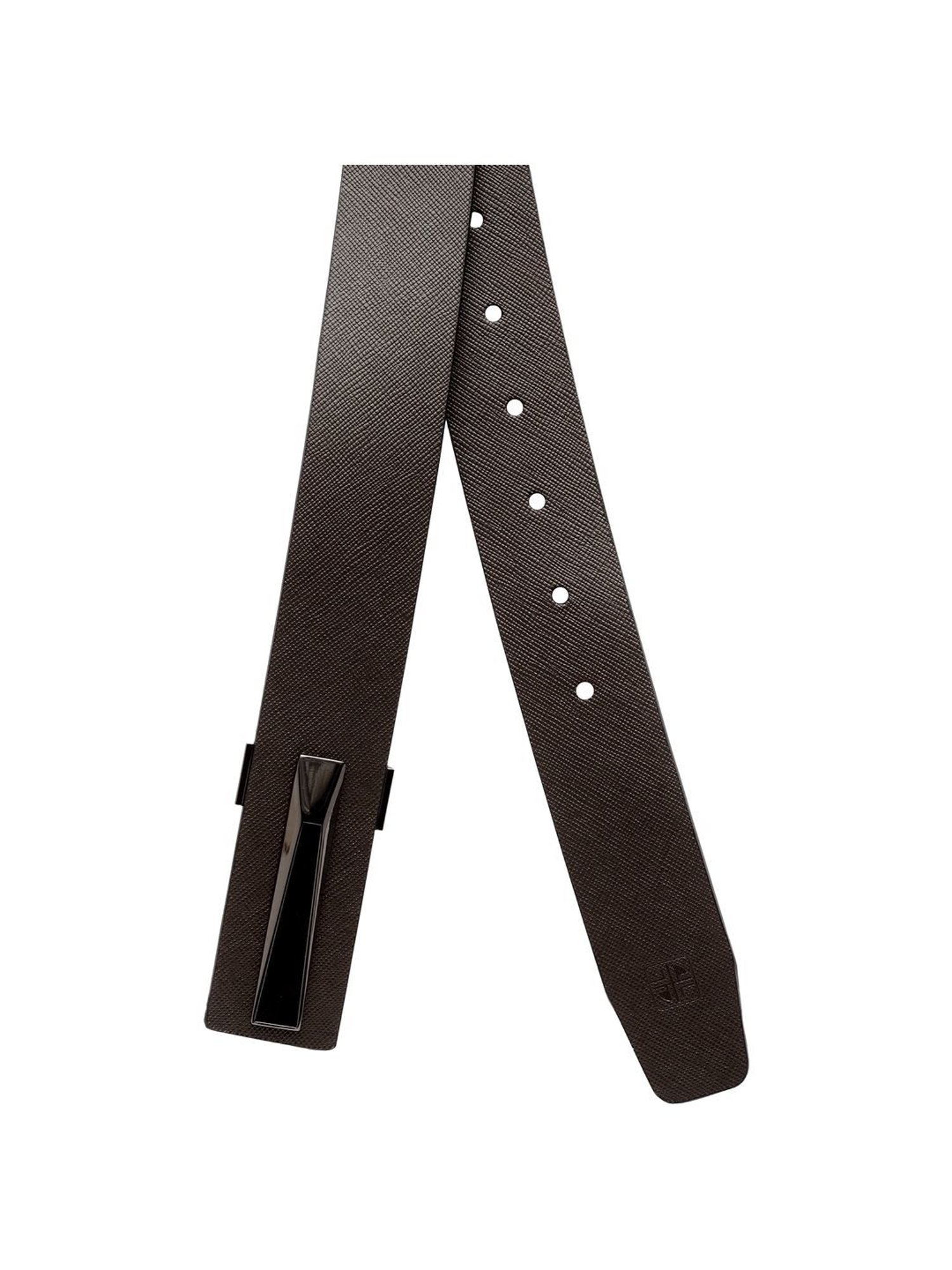 Carlton London Brown Leather Waist Belt For Men