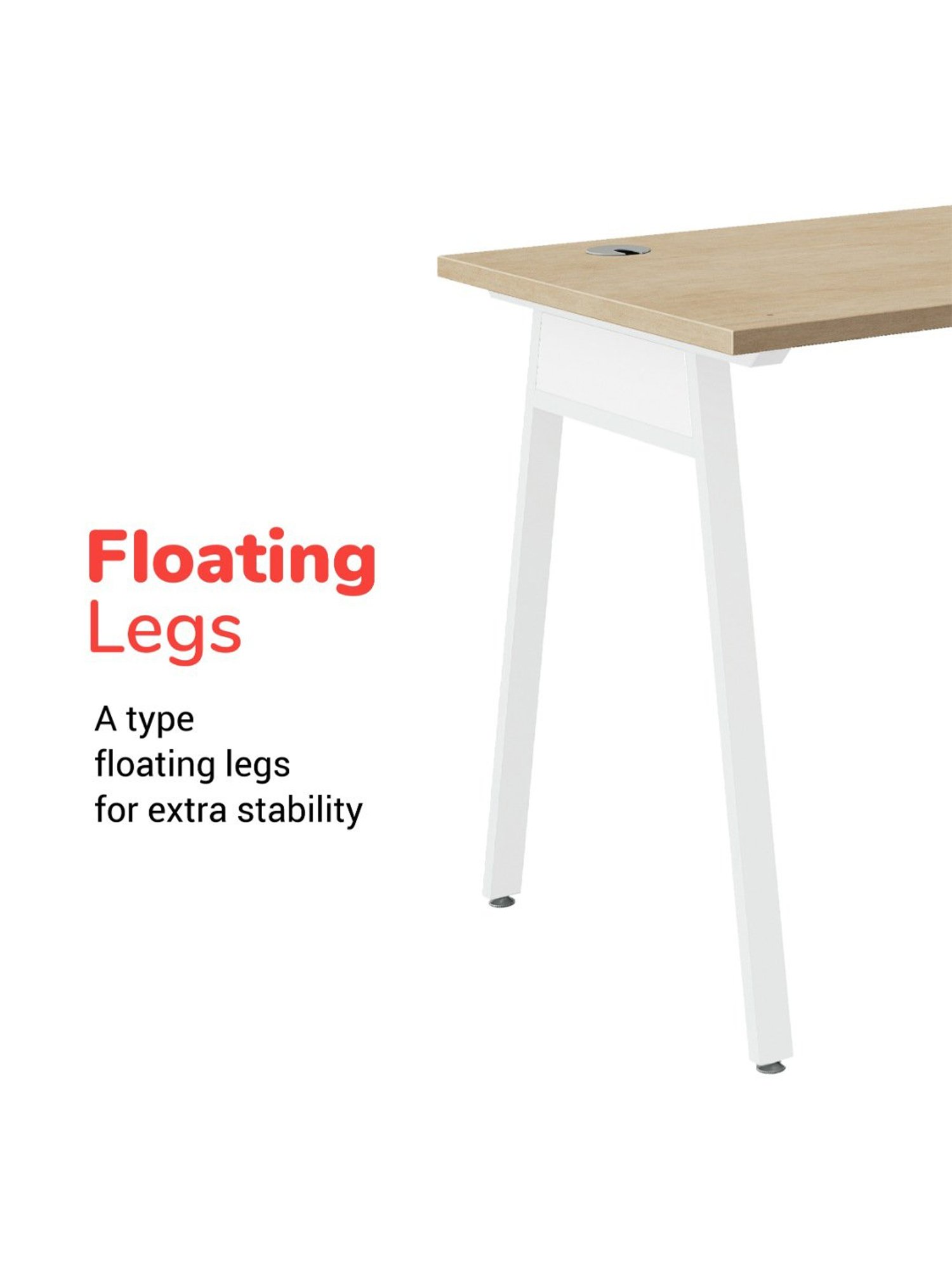 HNI India IONIC Engineered Wood Executive Office & Study Desk (White-900MM)