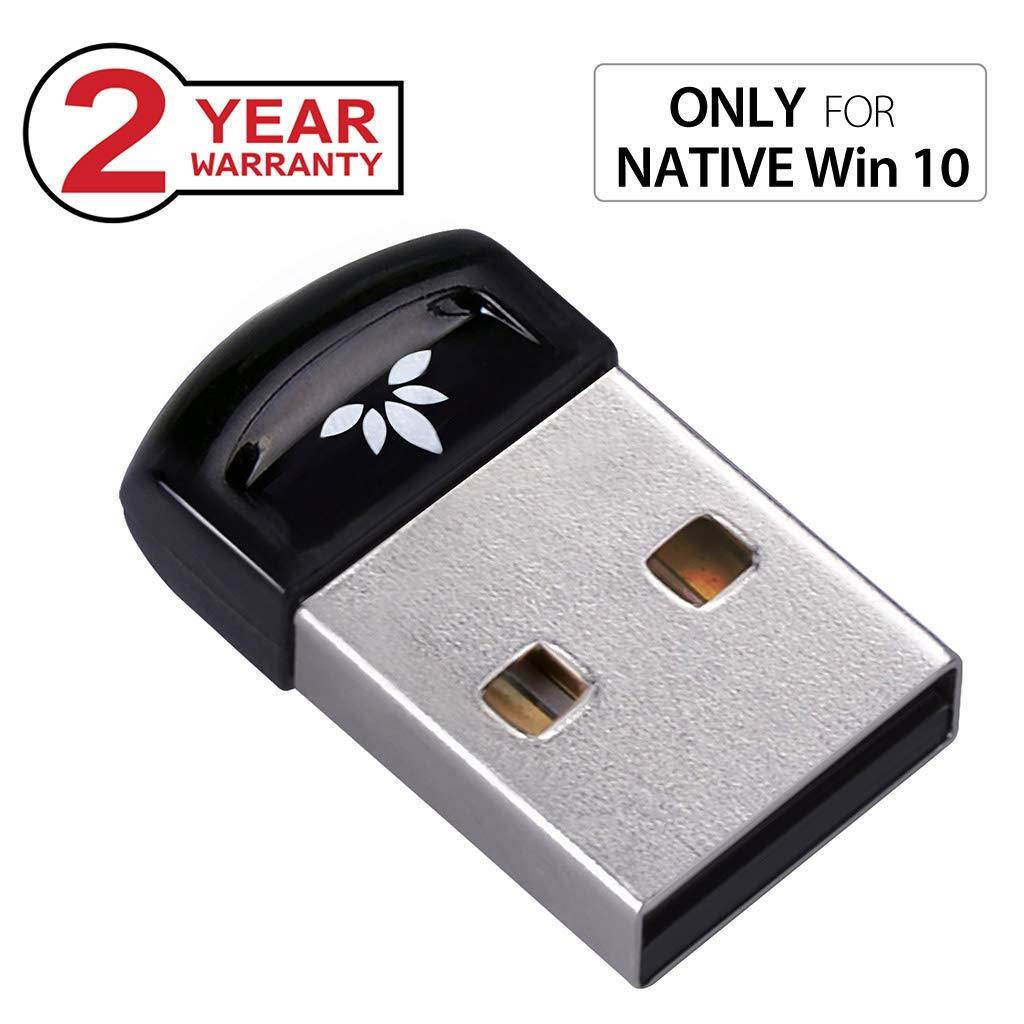 Avantree DG40SA Plug & Play Bluetooth 4.0 USB Dongle Adapter for Native Windows 10, PC & Computer (NOT for Upgraded System), Wireless Laptop Stick for Music, Skype Call, Keyboard, Mouse