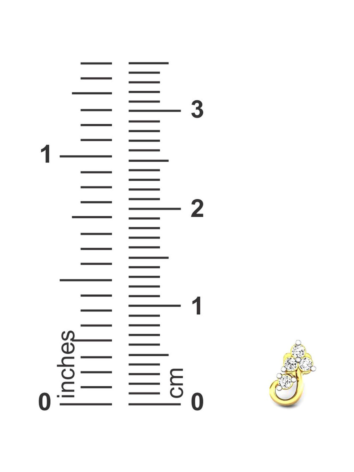 Candere by Kalyan Jewellers Swasthika 18k Yellow Gold & Diamond Nosepin for Women