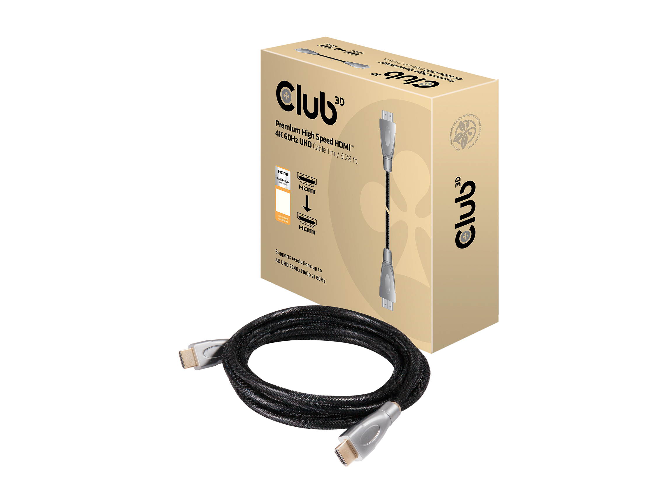 Club3D CAC-1311 3.28 ft. (1 m) HDMI Cable