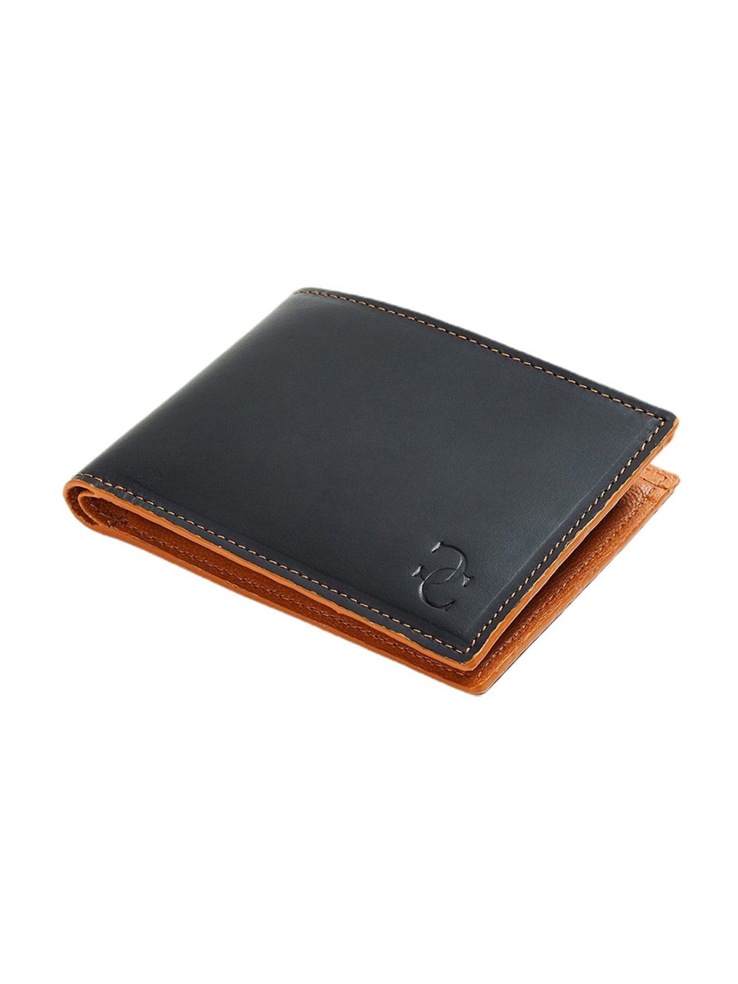 Code by Lifestyle Black Leather Bi-Fold Wallet for Men
